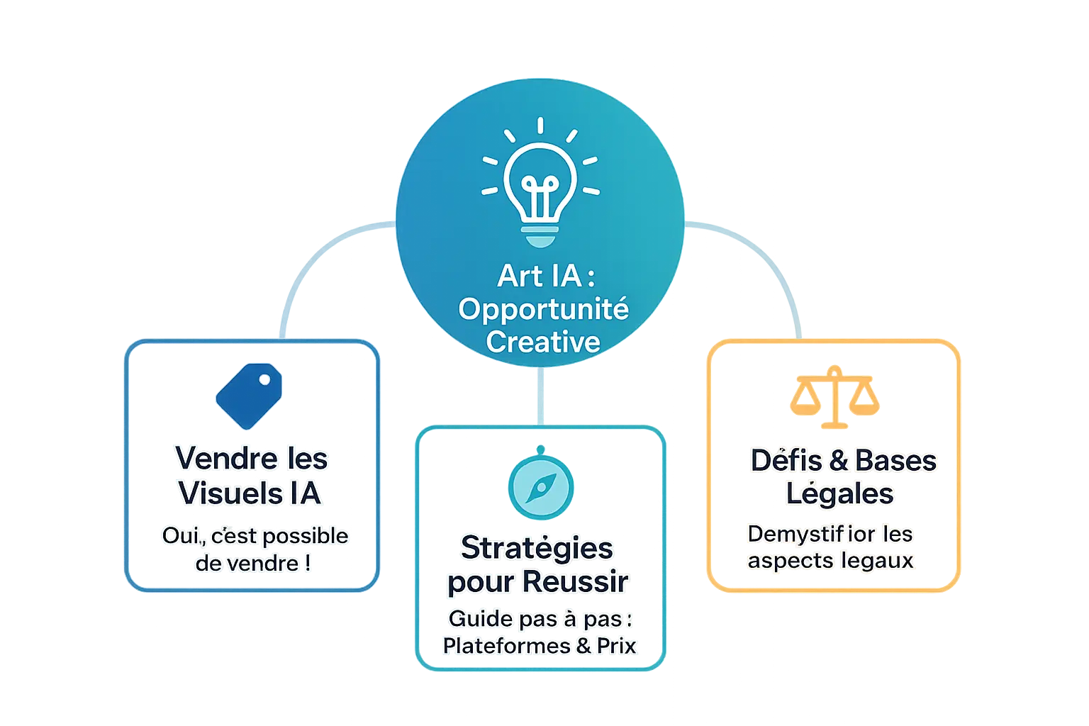 Infographie sur les opportunités de l'art généré par IA