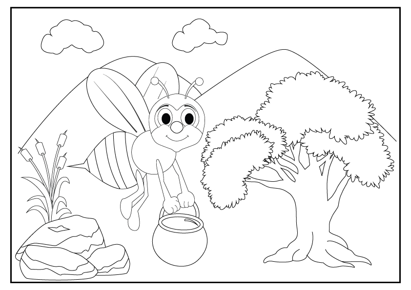 Coloriage Abeille