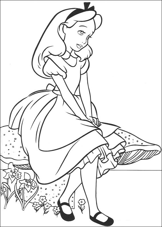 Coloriage Alice au pays des merveilles 03