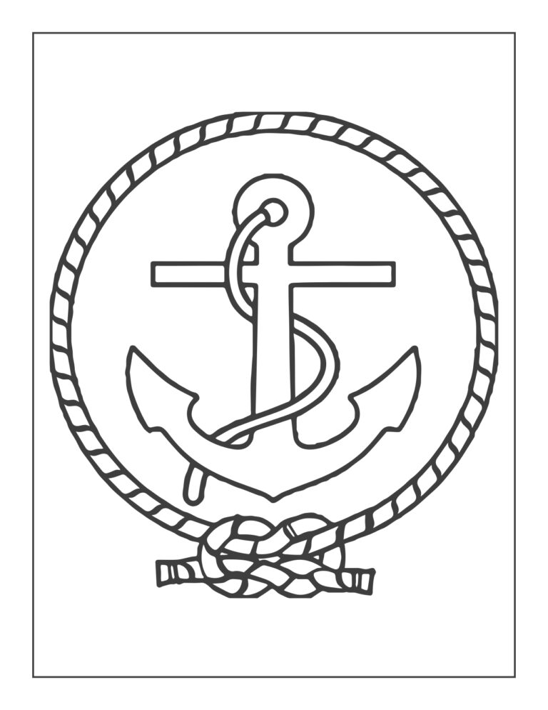 Coloriage Ancre de bateauefbfbc ancre