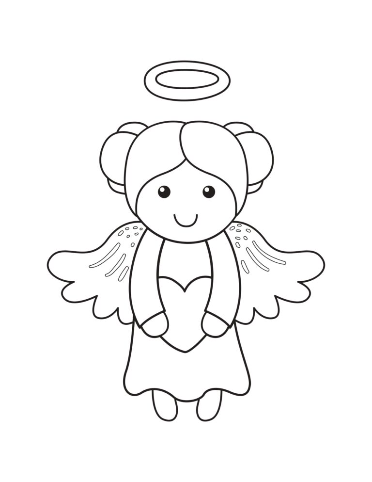 Coloriage Ange de noël