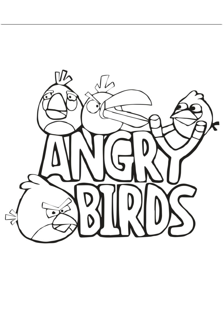 Coloriage Angry Birdsefbfbc 2 oiseaux en colère