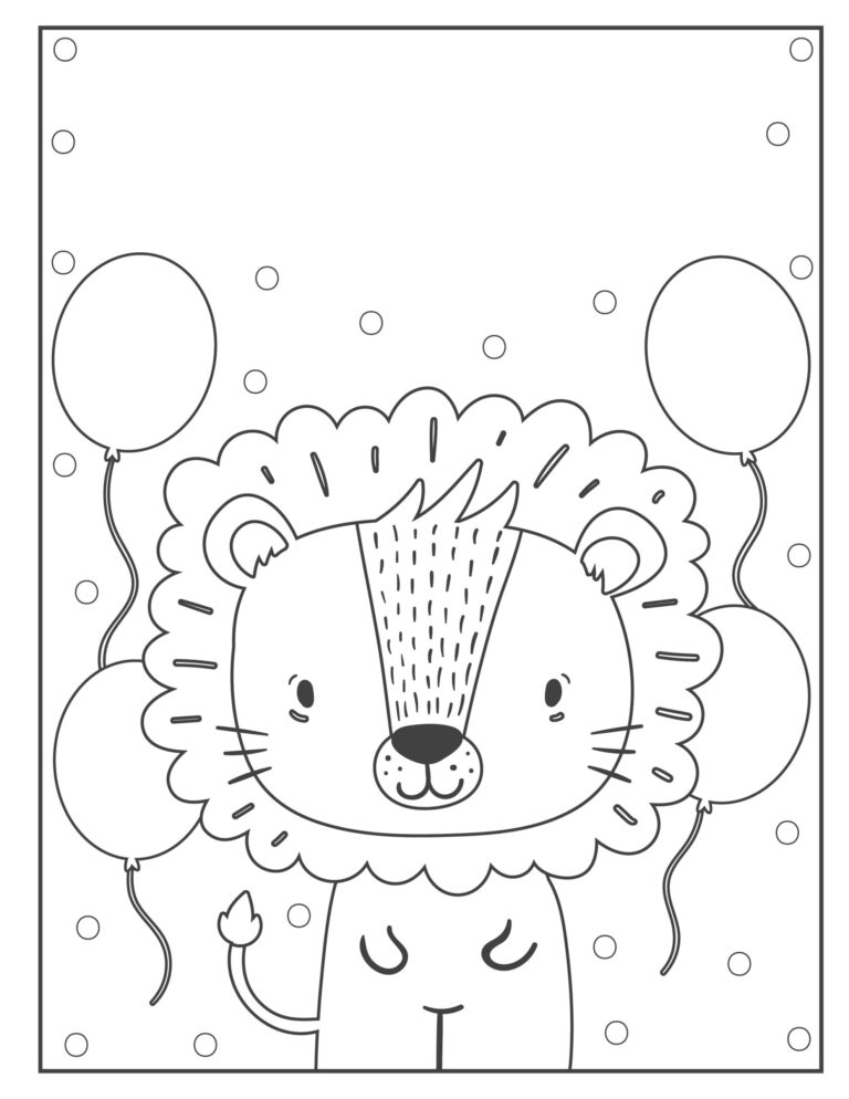 Coloriage Anniversaire  37 01 à l'échelle