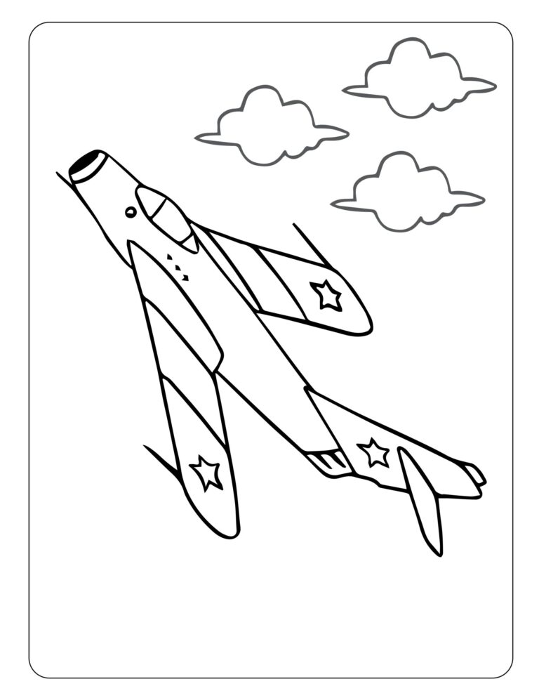 Coloriage Avion de chasse 1 12 2 à l'échelle