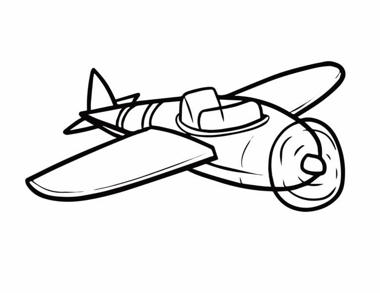 Coloriage Avion de chasse 1