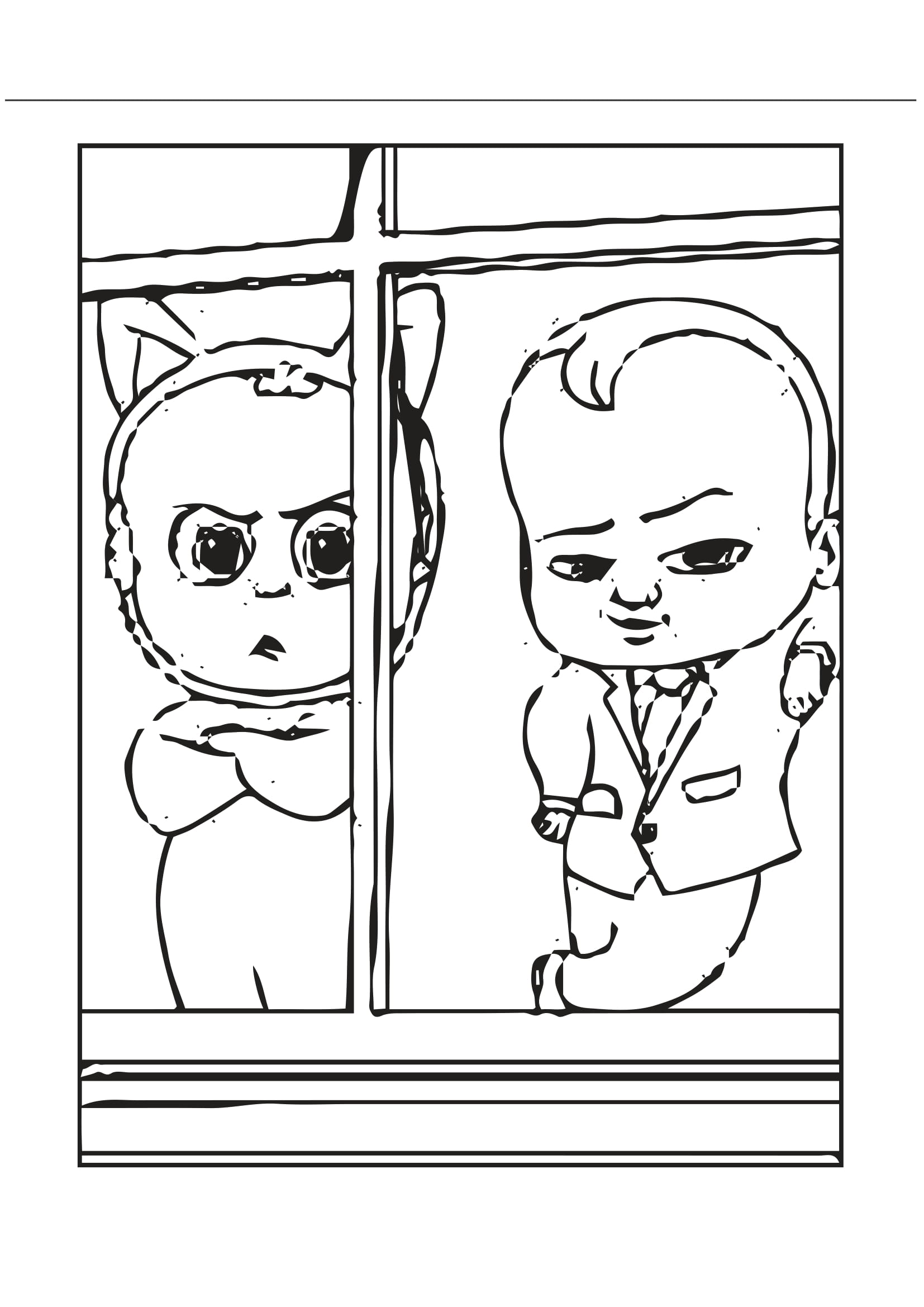 Coloriage Bébé patron 9 patron bébé