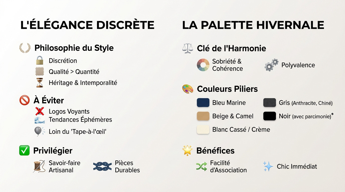 Femme portant un manteau camel et un pull crème illustrant l'élégance discrète du style old money en hiver